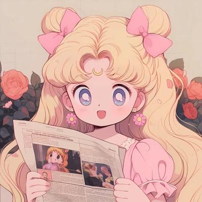 粉色可爱女生动漫头像图片，让你秒变甜美少女！