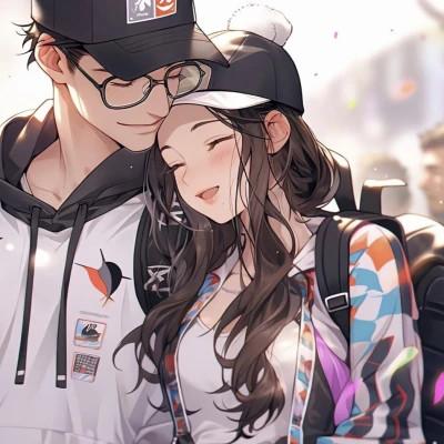 超酷情侣头像旧漫图片