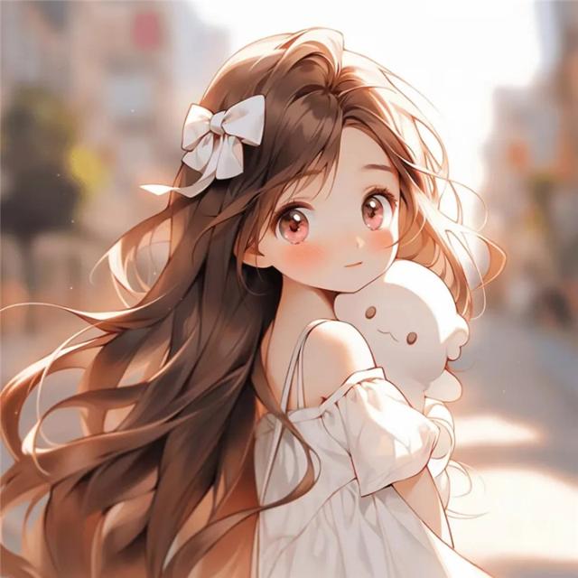 可爱心动少女回眸动漫头像图片