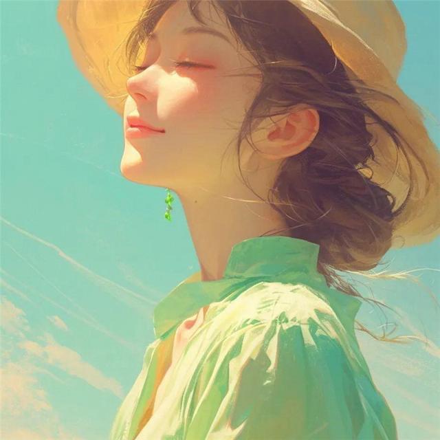 超唯美手绘女生高雅头像图片