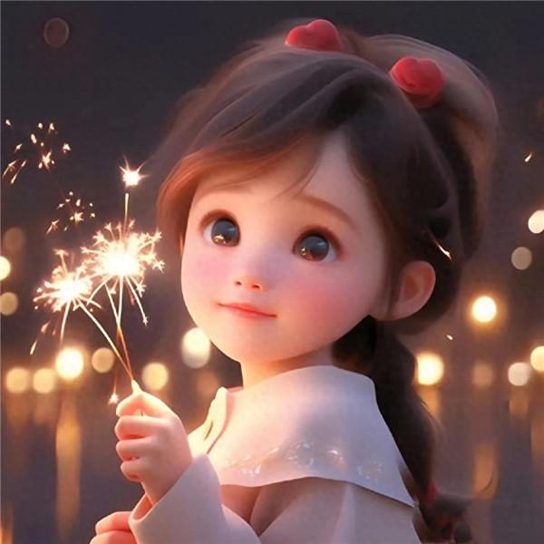 烟花小女孩头像图片可爱最新