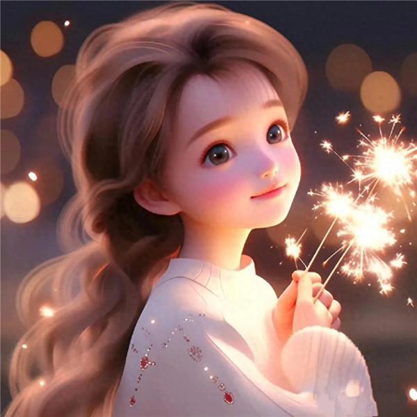 烟花小女孩头像图片可爱最新