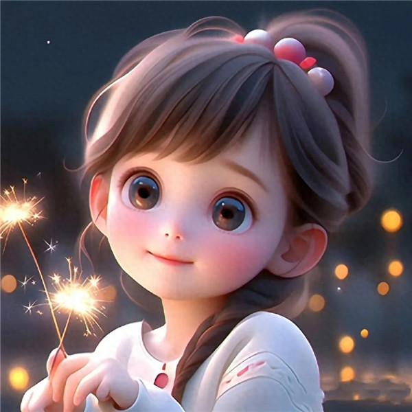 烟花小女孩头像图片可爱最新