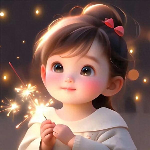 烟花小女孩头像图片可爱最新