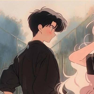 微信旧漫情侣头像一男一女