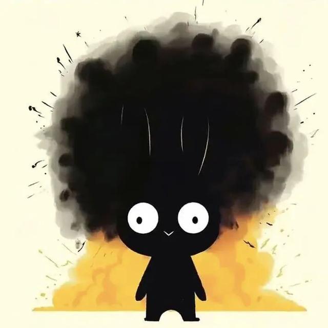 嘎嘎有趣的爆炸头头像